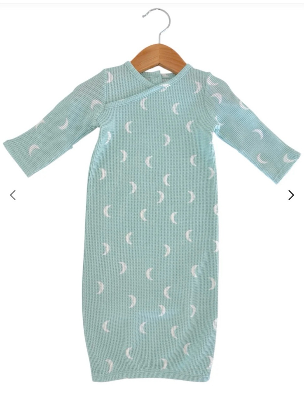 Organic Waffle Gown Light Blue Moon